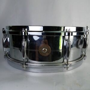 Gretsch COB 4160 Lightning Throw-Off Round Badge Snare Drum Brass+Cast Rims 60s