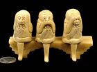 Hand Carved Bone Three Wise Monkeys