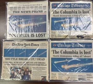 Columbia Space Shuttle Newspaper New York Times Chicago Tribune NASA