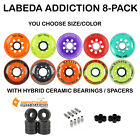 Labeda Addiction Roller Hockey Wheels, Hybrid Ceramic Bearings, Choose Size/Colo
