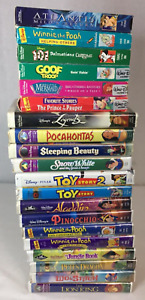 Huge Lot of 20 Classic Disney VHS Tapes Animated Movies Films Diamond Vintage