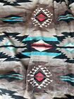 Brown & Turquoise Southwest Aztec King Size Super Plush Soft Blanket