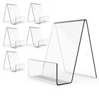 Acrylic Book Stand with Ledge,6PC 4 Inch Clear Acrylic Display Easel Display