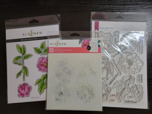 Altenew Botanical Illustrations Stamps, Dies, and Layering Stencils ALT 7439-41