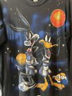 Vintage 1996 Space Jam Looney Tunes AOP Longsleeve T-Shirt Sz Large