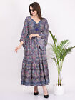 Wholesale Floral Printed Sleeve Styles Wevez Art-Silk Boho Dresses