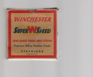 VINTAGE WINCHESTER SUPER SPEED  SHOT SHELL BOX 12 GAUGE  EMPTY