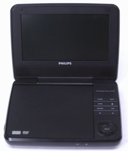 Philips PET741/37 Portable DVD Player / DVD Player Only Gloss Black- Tested