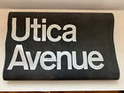 NY NYC SUBWAY PRIMITIVE CREASED ROLL SIGN UTICA AVENUE BROOKLYN BKLYN VINTAGE