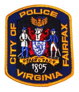 FAIRFAX VIRGINIA VA Sheriff Police Patch SOLDIERS BLUE GRAY VINTAGE OLD MESH