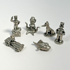 MONOPOLY THE SIMPSONS 2001 Game Replacement Parts, Set of 6 Pewter Tokens ONLY