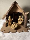 FONTANINI Italy Depose Nativity 5 pc Set Mary & Joseph Baby Jesus & Stable 1983