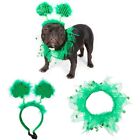 St. Patrick's Dog Clothes, Shamrock Headband and Tutu, Med to Large Pets (2 Pcs)