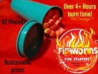 *Fire Worms* Fire Starters, Fire Plugs- Fire Starting Tinder - Made in the USA