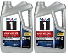 2 PACK Mobil 1 10W-40 High Mileage Full Synthetic Motor Oil 5 Qt. Lubricate NEW