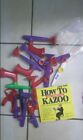 Kazoo Musical Plastic Toys -  Lot of 12 With Instructional Book Used