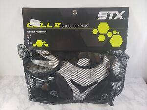 STX Cell II Lacrosse Black & White Shoulder Pads Size S