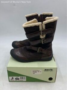 Women's Earth Newton Bark Distressed Winter Boots - Size 7.5