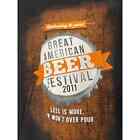 Mens Great American Beer Festival  2011 Brew Crew Captain T-shirt Size Large