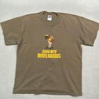 MTV Movie Awards Shirt Mens Large Brown Cotton Music 2004 Crew Culver City Faded