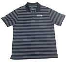 Seattle Seahawks Nike Dri Fit Navy Striped On Field Polo Shirt Size XL EUC Golf