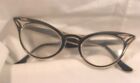 VINTAGE 1950'S CAT EYE GLASSES BY AMERICAN OPTICAL - BLACK AND CREAM