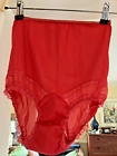 VTG Granny Panties Sheer  Nylon Gusset Red Lace Sissy Panty 5 Merryline USA