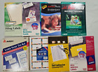 Office supplies mixed bundle transparencies labels photo paper laminating cards