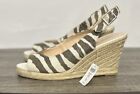 Chico's Sandals Womens Wedge Sandals 3.5” Heels Buckle Open Toe Size 9 NWT NEW