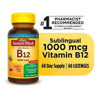 Nature Made Vitamin B12 Sublingual Sugar Free Micro-Lozenges 1000 mcg  60 Ct