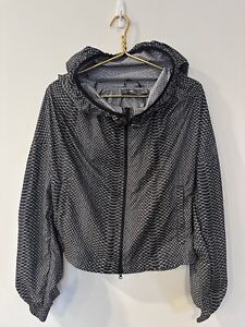 Adidas Stella McCartney Black & White Snake Print Windbreaker Jacket Medium