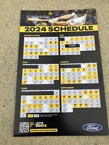 Pittsburgh Pirates 2024 Magnetic Schedule Opening Day SGA 4-5-24 New