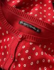 Gudrun Sjoden Red Cardigan With Dots Size L