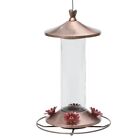 12 oz Elegant Copper Glass Hummingbird Feeder for Outdoor Garden