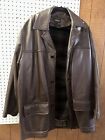 COACH LEATHER - BROWN LEATHER JACKET SIZE M