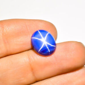 Blue Star Sapphire Natural 6 Rays Oval Cabochon 09x11x04 MM Loose Gemstone
