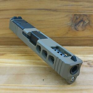 For Glock 19 Complete Slide gen3 FDE RMR Top Port Lightning PORTED Black Barrel
