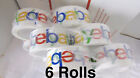 6 Rolls eBay Brand Color Logo Shipping & Packing Tape 75 yds x 2