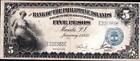 Philippines U.S. Administration 5 Pesos Currency Banknote 1933