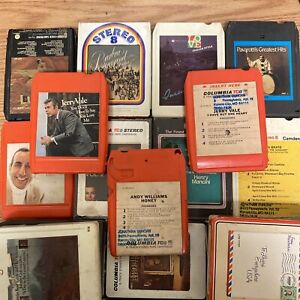 Lot of 18 Mixed 8 Track Tapes As Is Various Artist