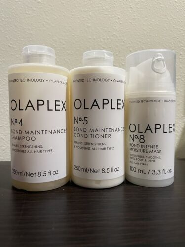 Olaplex No.4 , 5 , and 8  Set -100 % Authentic & Free ship - 2x 8.5oz & 1x3.3 Oz