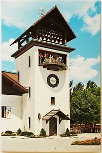 Bavarian Inn Glockenspiel Tower Clock Frankenmuth Michigan Postcard