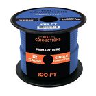 BEST CONNECTIONS Automotive Primary Wire - 100ft Various Colors & Gauge Options