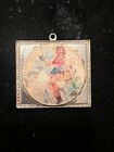 🌟 VINTAGE HOLOGRAM PIN  GIRL fishing PENDANT FOR NECKLACE 40S-50S
