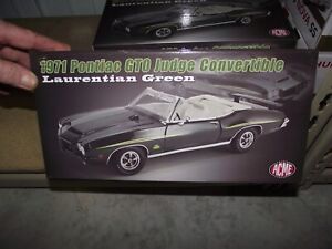 Acme 1/18 1971 Pontiac GTO judge convertible Laurentian green NIB