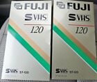 Fuji Super VHS Pro ST-120  Double Coating Videotape Long Play 6 Hours lot of 2
