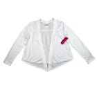 Xhilaration Junior EXTRA LARGE White Open Front Lightweight Cropped Cardigan Top