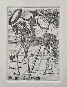 Salvador Dali DON QUIXOTE Plate Signed Restrike Etching with COA
