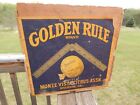 Vintage Wood Fruit Crate & Label Sunkist Oranges Golden Rule Brand Riverside CA