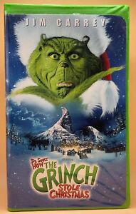 How the Grinch Stole Christmas VHS 2001 Jim Carrey Clamshell *Buy 2 Get 1 Free*